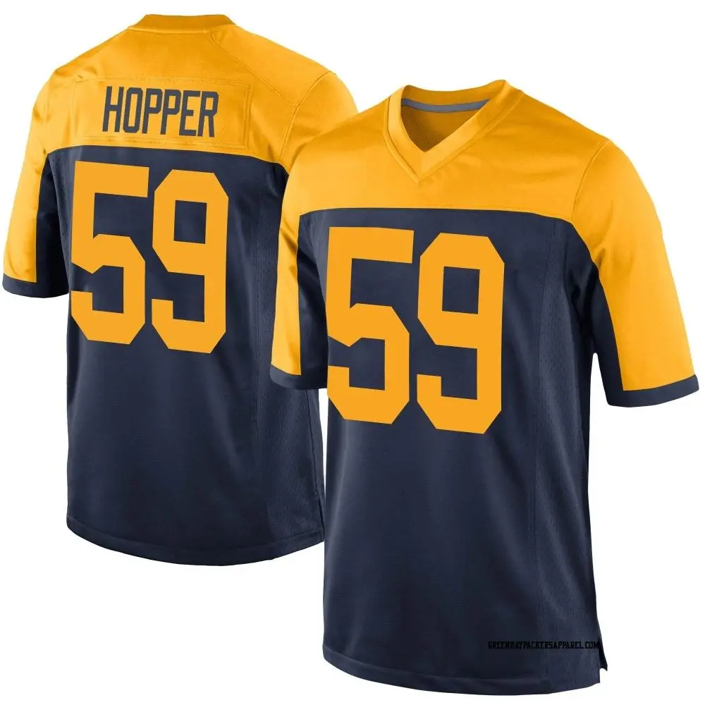 Game Navy Men's Ty'Ron Hopper Green Bay Packers Alternate Jersey