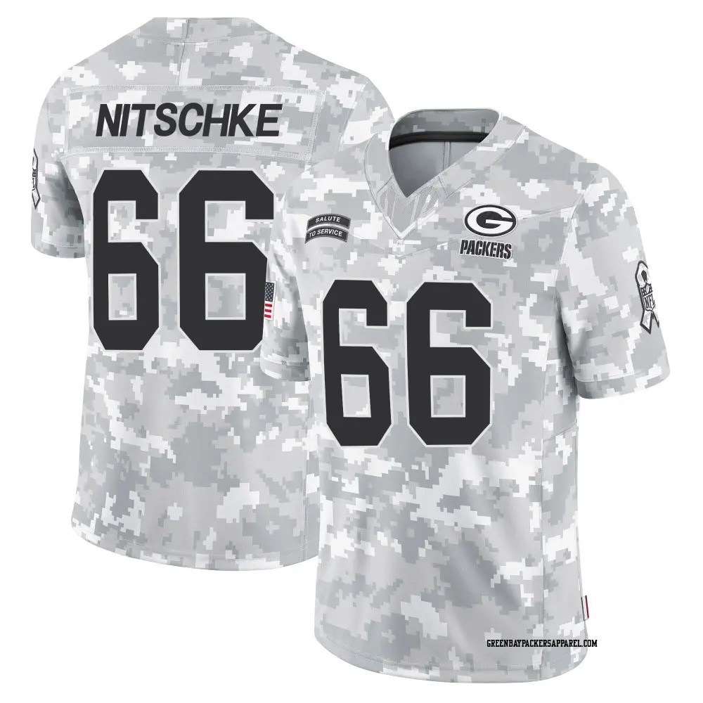 Limited Arctic Camo Men's Ray Nitschke Green Bay Packers 2024 Salute to Service Jersey