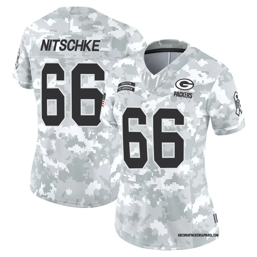 Limited Arctic Camo Women's Ray Nitschke Green Bay Packers 2024 Salute to Service Jersey