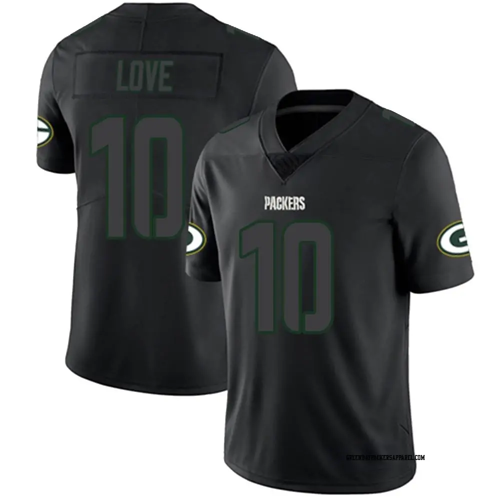 Limited Black Impact Men s Jordan Love Green Bay Packers Jersey Packers Store