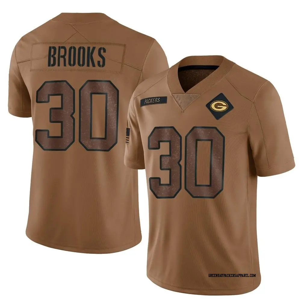 Limited Brown Men's Chris Brooks Green Bay Packers 2023 Salute To Service Jersey