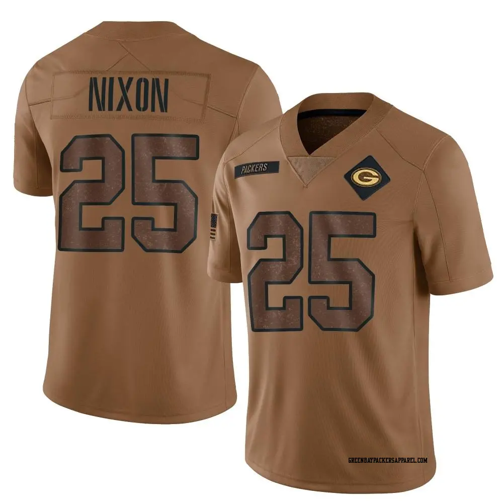 Limited Brown Men's Keisean Nixon Green Bay Packers 2023 Salute To Service Jersey
