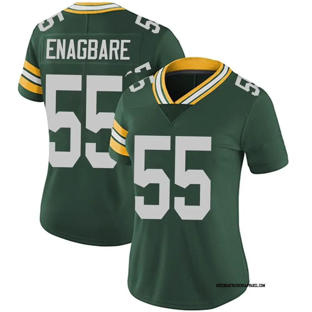 Limited Green Women's Kingsley Enagbare Green Bay Packers Team Color Vapor Untouchable Jersey